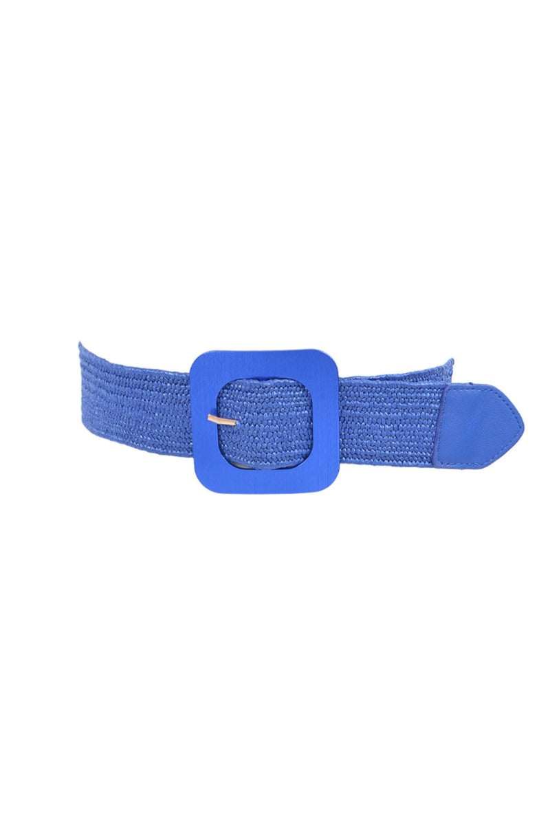 Square Buckle Straw Belt in Multiple Colors