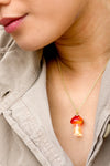 Shroom Boom Necklace in Red by Peter and June