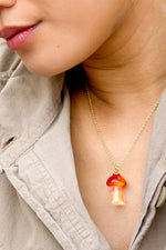 Shroom Boom Necklace in Red by Peter and June