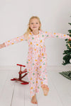 Kids Holiday Cookies Jumpsuit in Pink