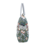 William Morris Strawberry Thief Grey Folding Tapestry Tote Bag