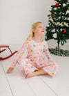 Kids Holiday Cookies Jumpsuit in Pink
