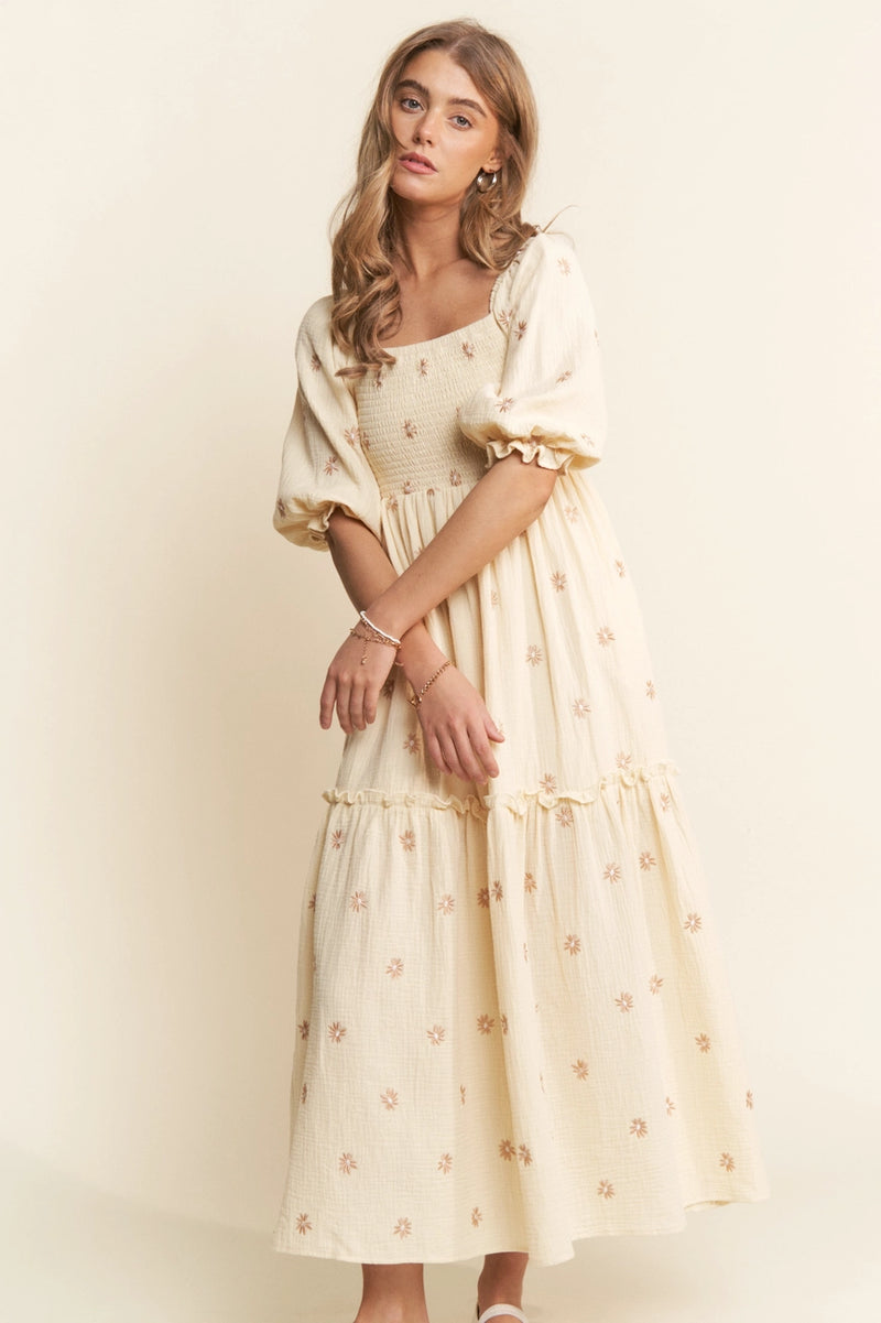 Ivory Embroidered Maxi Dress 1X-Large Ivory Embroidered Maxi Dress 1X-Large
