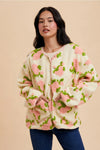 Floral Tufted Jacket in Ivory