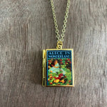 Rabbit Running Late Book Locket Necklace by Marshall and Rose