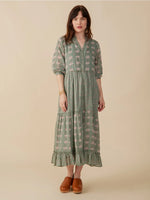 Britta Aegean Teal Floral Dress by Mata Traders