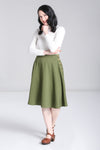 Ravenwood Skirt in Olive by Hell Bunny