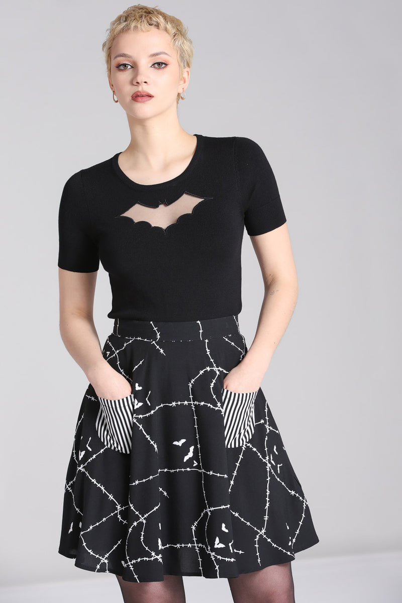 Stitches Skirt by Hell Bunny