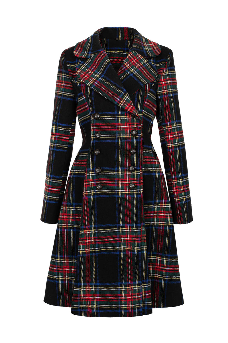 Forester Plaid Coat by Hell Bunny