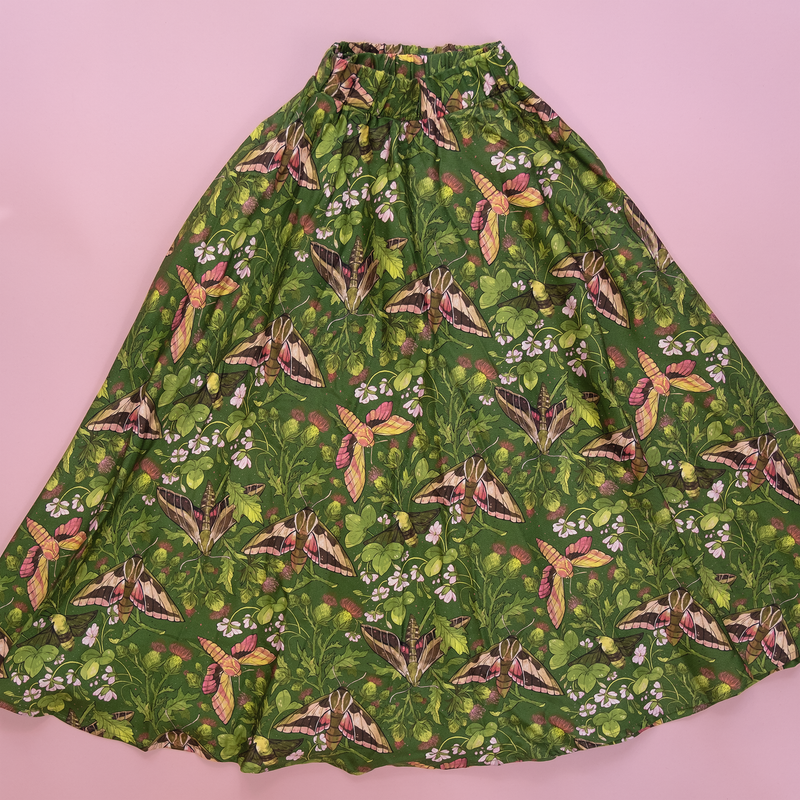 Hawkmoth and Thistle Midi Skirt by Morning Witch