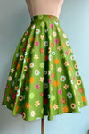 Bright Floral Green Full Skirt by Tulip B.