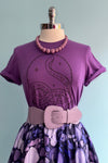 Lavender Mushroom Mini Skirt by Morning Witch