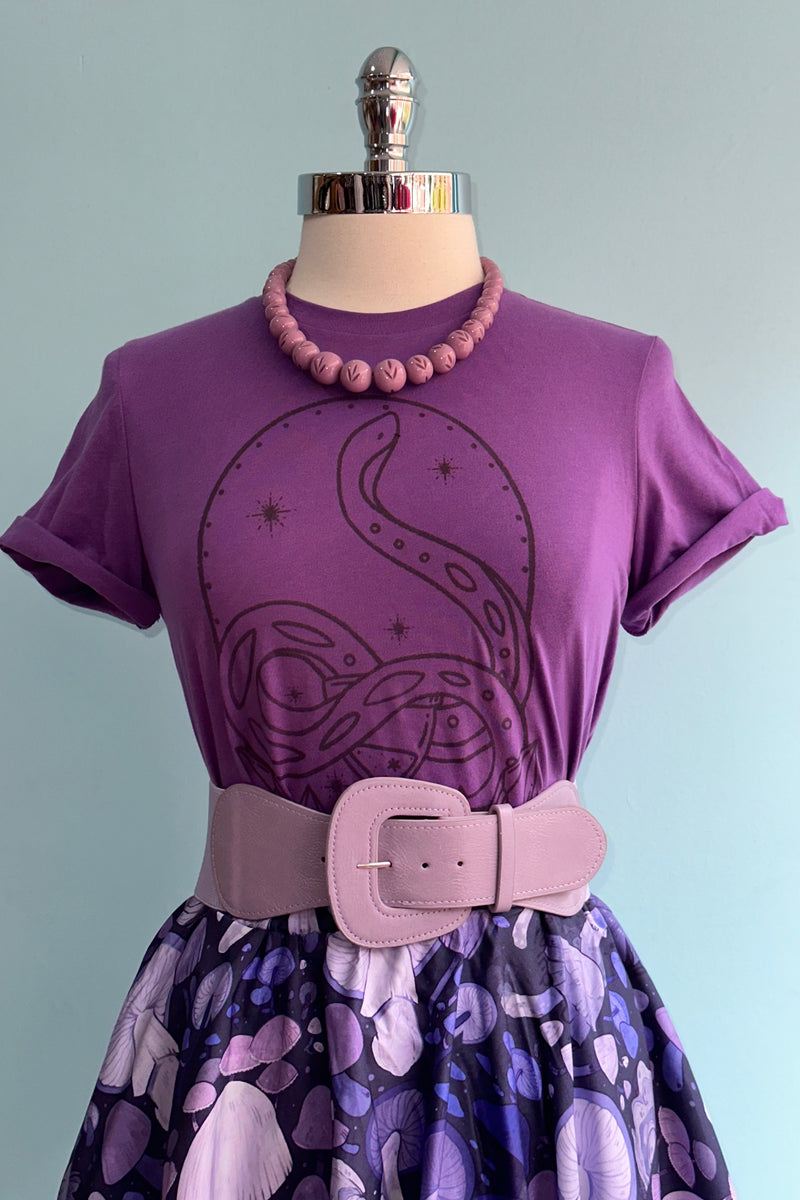 Lavender Mushroom Mini Skirt by Morning Witch