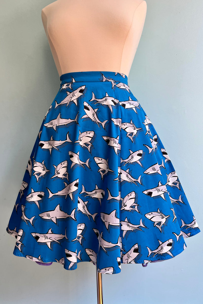 【PORTERNA】Shark mid length skirt Sharks Full Skirt by Eva Rose – Modern Millie