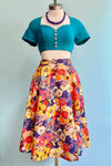 Cropped Minerva Top in Turquoise by Sugar Stitch Clothing