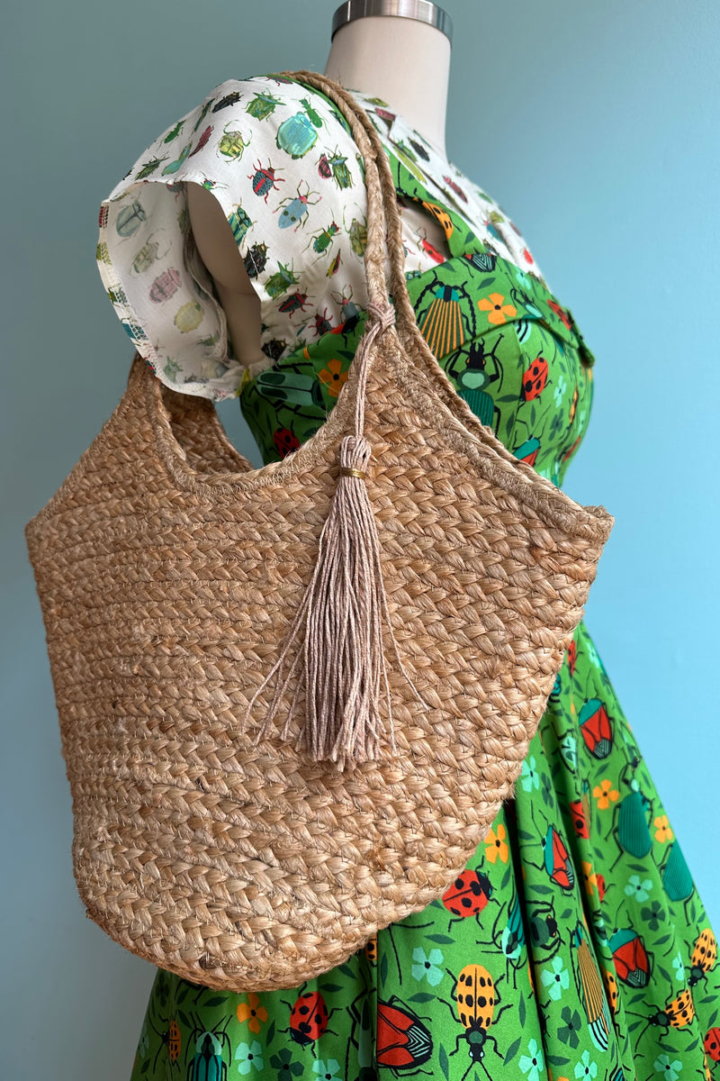 Natural Jute Arielle Tote Bag