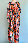 Tropical Floral Caftan Jumpsuit