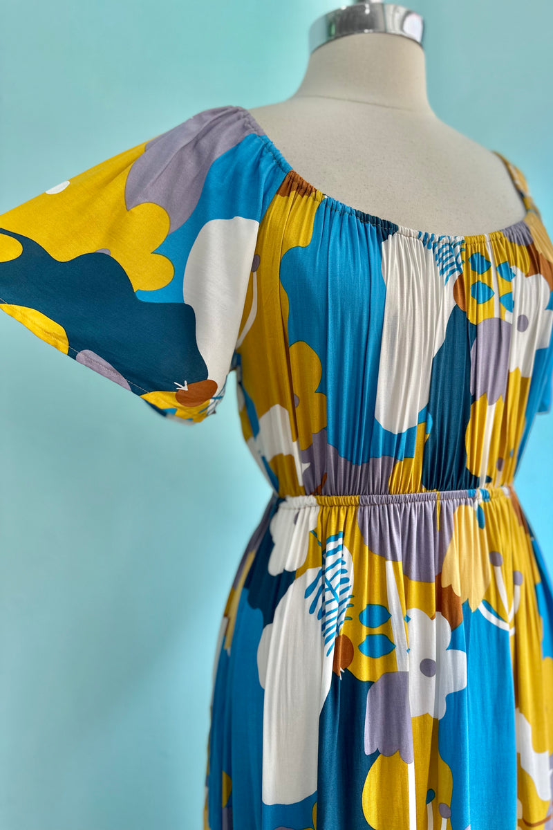 Butterfly sleeve maxi dress hot sale