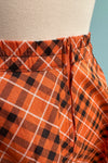 Orange Plaid Skater Skirt by Retrolicious