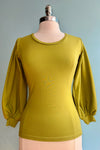 Chartreuse Bishop Sleeve Grace Top by Heart of Haute