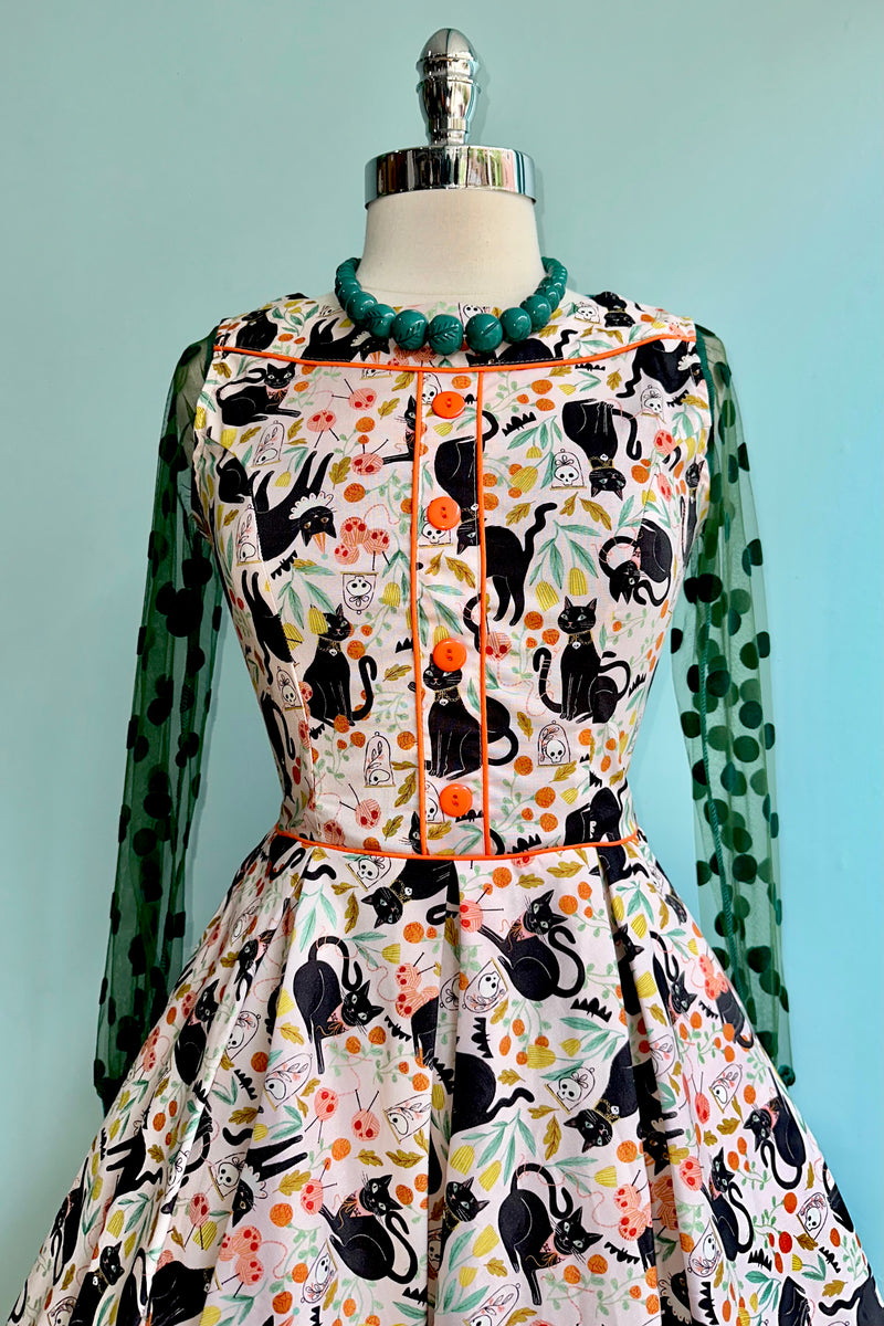 Magic Cats Elizabeth Dress by Retrolicious