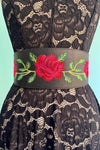 Rose Embroidered Wrap Belt in Multiple Colors