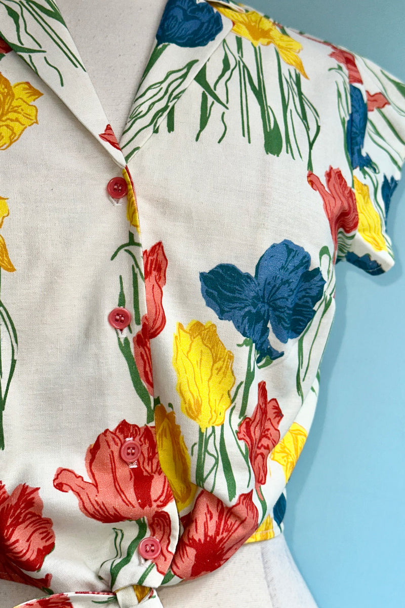 Ivory Tulips Peggy Top by Palava