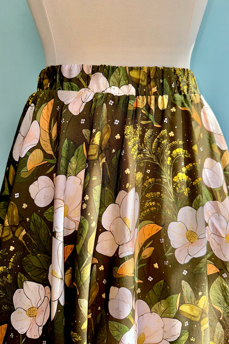 Goldenrod & Magnolia Midi Skirt by Morning Witch