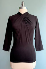 Criss-Cross Top Black by Banned