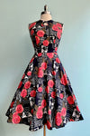 Coral Rose and Navy Dress by Orchid Bloom
