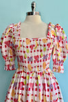 Pink Gingham and Fruit Mini Dress