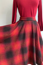 Red and Black Plaid Sophie Skirt by Timeless London