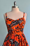 Orange and Black Rio Dress by Hell Bunny