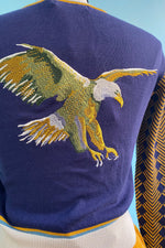 Navy Embroidered Flying Eagle Vera Cardigan by Palava