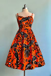 Orange and Black Rio Dress by Hell Bunny