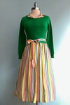 Rainbow Striped Midi Dress by Compania Fantastica
