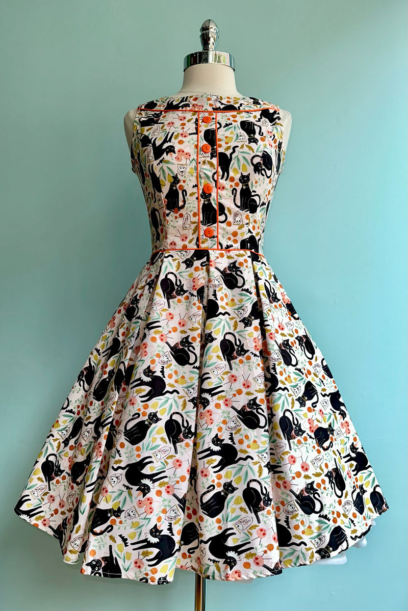 Magic Cats Elizabeth Dress by Retrolicious