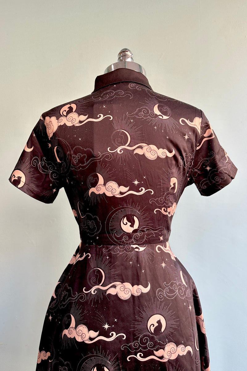 Moon Phases Cat Skater Dress by Voodoo Vixen