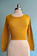 Honey Cropped Knit Pullover Sweater
