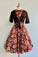 Paisley Floral Black Dress by Orchid Bloom
