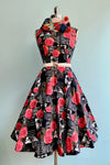 Coral Rose and Navy Dress by Orchid Bloom