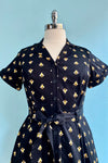 Black Bee Knee-Length Shirtwaist Dress by Eva Rose