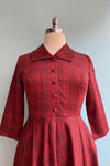 Red Check Blake Dress by Hearts & Roses London