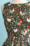Rooster & Chicken Vintage Dress by Retrolicious