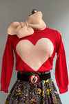 Red & Cream Heart Pullover Sweater