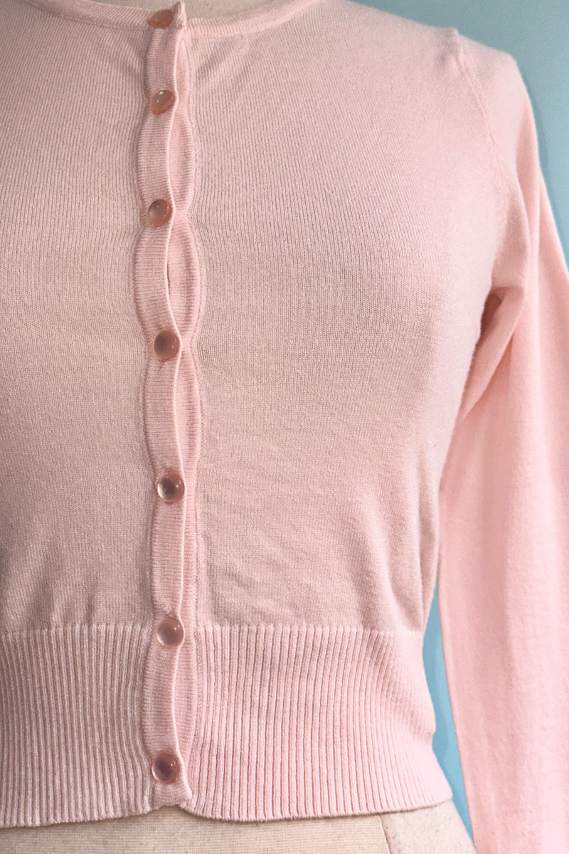 Blush Long Sleeve Cropped Cardigan