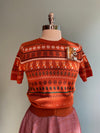 Rust Vixey Fox Sweater by Hell Bunny