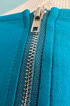 Cropped Minerva Top in Turquoise by Sugar Stitch Clothing