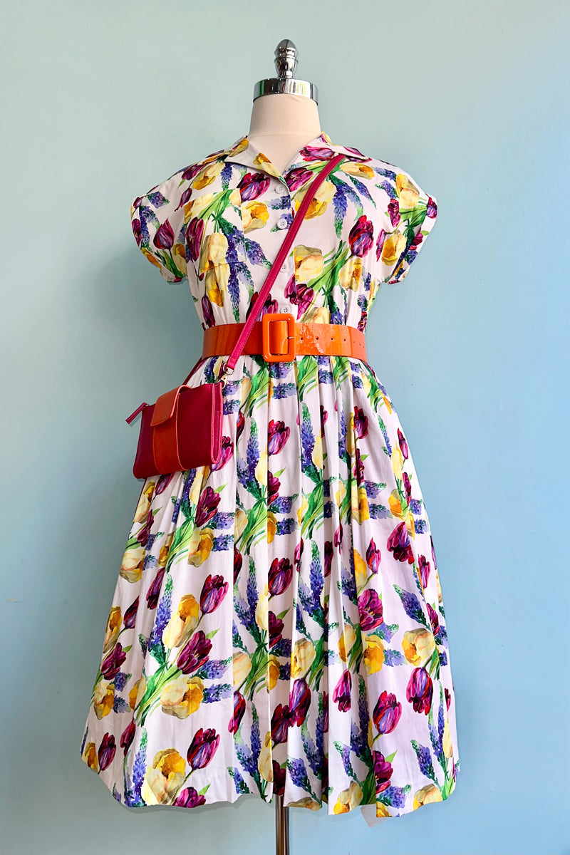 Tulips and Hyacinth Connie Dress by Retrospec'd