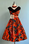Orange and Black Rio Dress by Hell Bunny